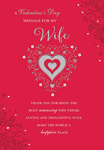 Klassische Valentinstagskarte für Ehefrau – 22,9 x 15,2 cm – Regal Publishing von Regal Publishing