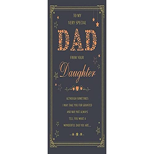 Klassische Vatertagskarte "Dad from Daughter" – 22,9 x 15,2 cm – Regal Publishing von Regal Publishing
