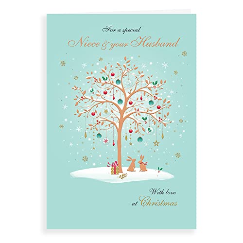 Klassische Weihnachtskarte, Nichte und Ehemann, 22,9 x 15,2 cm von Regal Publishing