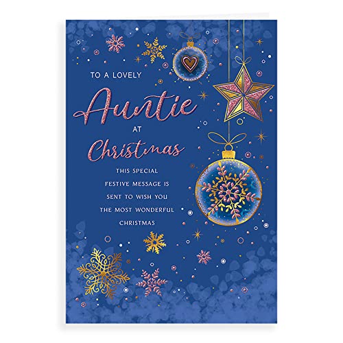 Klassische Weihnachtskarte "Auntie", 22,9 x 15,2 cm von Regal Publishing