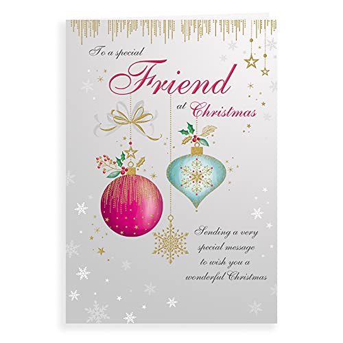 Klassische Weihnachtskarte"Friend", 22,9 x 15,2 cm, von Regal Publishing von Regal Publishing