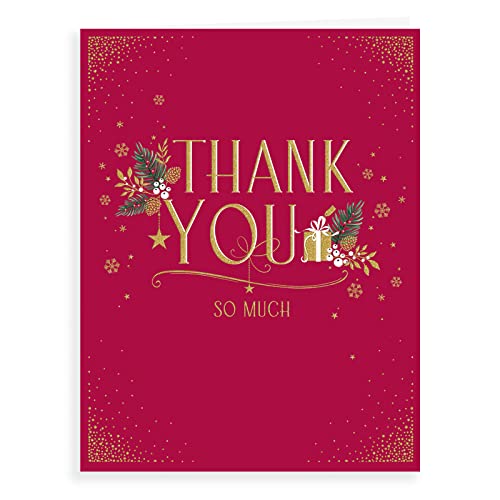 Klassische Weihnachtskarte "Thank you at Christmas", 20,3 x 15,2 cm, Avant Garde Studios von Regal Publishing