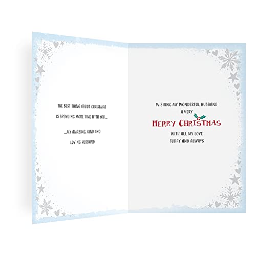 Klassische Weihnachtskarte für Ehemann, 25,4 x 17,8 cm von Regal Publishing