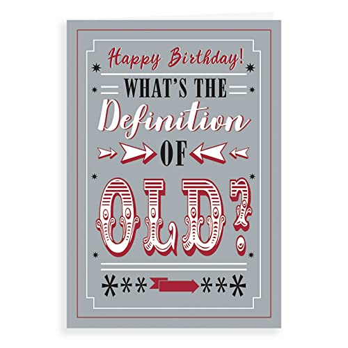 Lustige Geburtstagskarte "Definition of old - 17,8 x 12,7 cm - Regal Publishing" von Regal Publishing