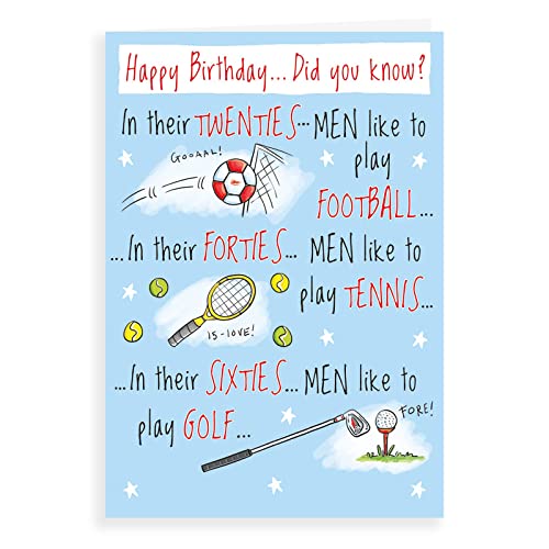 Lustige Geburtstagskarte für Herren, 17,8 x 12,7 cm von Regal Publishing