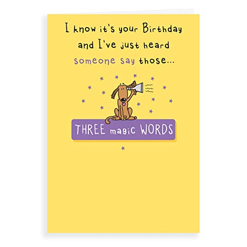 Lustige Geburtstagskarte mit 3 magischen Wörtern, 17,8 x 12,7 cm, Regal Publishing von Regal Publishing