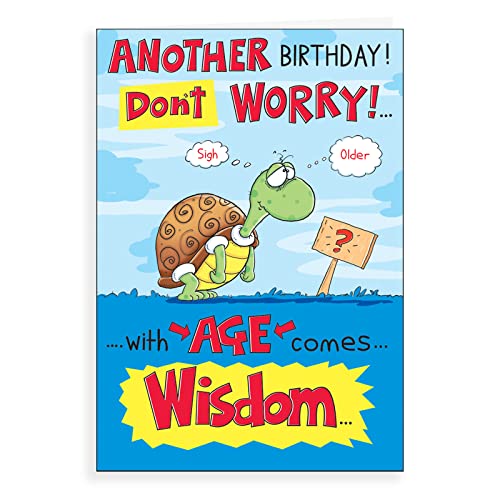 Lustige Geburtstagskarte mit Aufschrift "Tortoise dont worry ", 17,8 x 12,7 cm von Regal Publishing