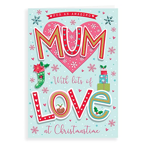 Moderne Weihnachtskarte "Mum", 22,9 x 15,2 cm von Regal Publishing
