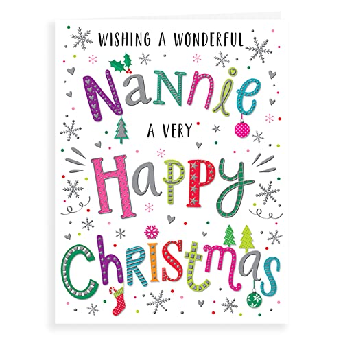 Moderne Weihnachtskarte "Nannie", 20,3 x 15,2 cm von Regal Publishing