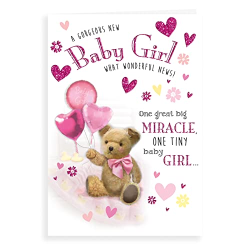 Niedliche Baby-Karte für Mädchen, 22,9 x 15,2 cm, Regal Publishing von Regal Publishing