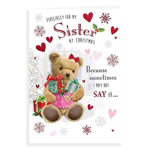 Piccadilly Greetings Cute Christmas Card Sister - 9 x 6 inches - Regal Publishing, C85444 von Regal Publishing