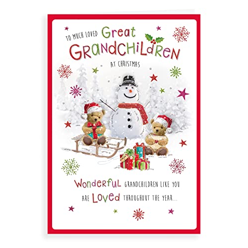 Regal Publishing C85469 Weihnachtskarte für große Enkelkinder, Braun, 22,9 x 15,2 cm von Regal Publishing