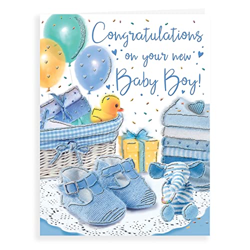 Regal Publishing Congratulations On Your New Baby Boy, Grün, 15 x 20 cm von Regal Publishing