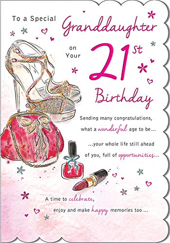 Regal Publishing Glückwunschkarte zum 21. Geburtstag, für Enkelin, 22,9 x 15,2 cm von Regal Publishing