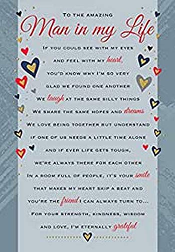 Regal Publishing Heartfelt Wishes Sentimentale Geburtstagskarte "Man in My Life" – 22,9 x 15,2 cm C80695 von Regal Publishing