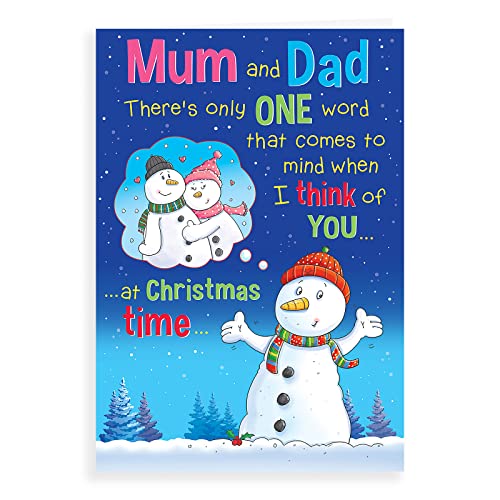 Regal Publishing Humorvolle Weihnachtskarte Mum & Dad, 22,9 x 15,2 cm, C85553 von Regal Publishing