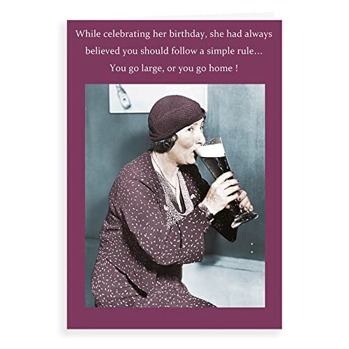 Regal Publishing Humorvolle lustige Geburtstagskarte Go large or go home, 17,8 x 12,7 cm von Regal Publishing