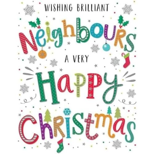 Regal Publishing Moderne Weihnachtskarte, Nachbarn, Typ – 20,3 x 15,2 cm – Piccadilly Greetings von Regal Publishing
