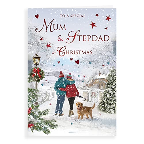 Regal Publishing Weihnachtskarte Mum & Stepdad – 22,9 x 15,2 cm, C85490 von Regal Publishing