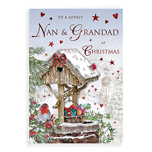 Traditionelle Weihnachtskarte, Motiv: Nan & Grandad, 22,9 x 15,2 cm von Regal Publishing