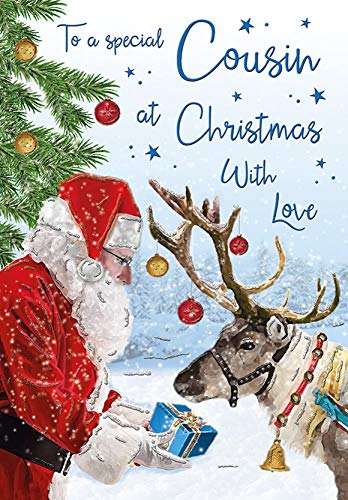 Traditionelle Weihnachtskarte Cousin – 22,9 x 15,2 cm – Regal Publishing von Regal Publishing