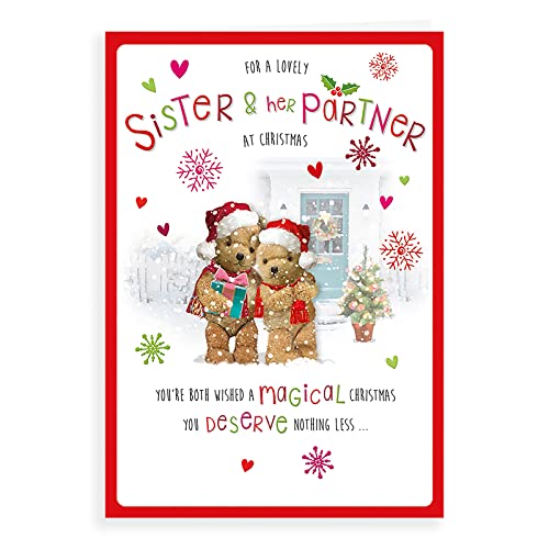 Weihnachtskarte "Sister & Partner", 22,9 x 15,2 cm von Regal Publishing