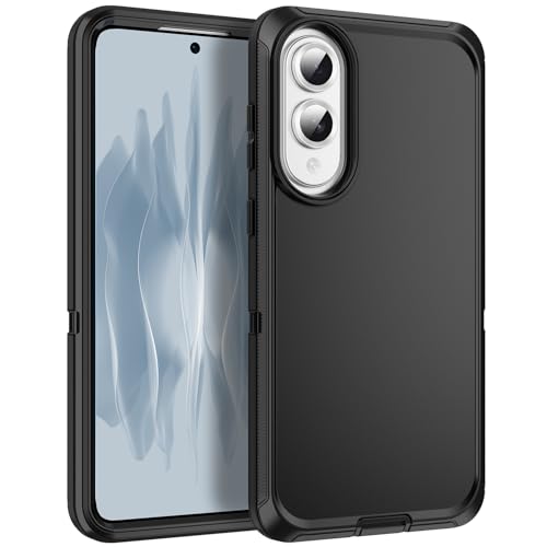 Regsun Schutzhülle für Samsung Galaxy S25 Edge, stoßfest, 3-lagiger Schutz [ohne Displayschutzfolie], robuste, robuste Schutzhülle für Samsung Galaxy S25 Edge 5G, Schwarz von Regsun