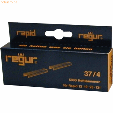 Regur Feindrahtklammer Typ 37 37/04 mm verzinkt VE=5000 Stück Regur Feindrahtklammer Typ 37 37/04 mm verzinkt VE=5000 Stück von Regur