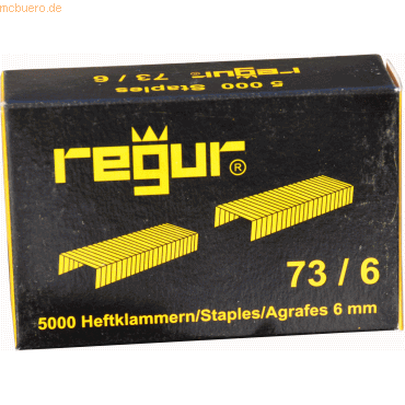 Regur Heftklammern Regur 73/6 VE=5000 Stück von Regur