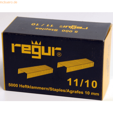 Regur Heftklammern für Tacker MP-10 11/10 VE=5000 Stück von Regur