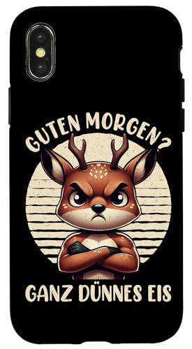 Guten Morgen Ganz Dünnes Eis Reh Schlafmützen Hülle für iPhone X/XS Guten Morgen Ganz Dünnes Eis Reh Schlafmützen Hülle für iPhone X/XS von Reh Sarkastisch Langschläfer Lustige Sprüche