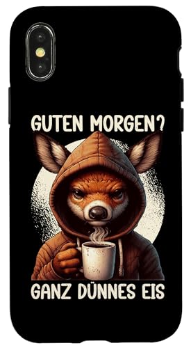 Guten Morgen Ganz Dünnes Eis Reh Schlafmützen Hülle für iPhone X/XS Guten Morgen Ganz Dünnes Eis Reh Schlafmützen Hülle für iPhone X/XS von Reh Sarkastisch Langschläfer Lustige Sprüche