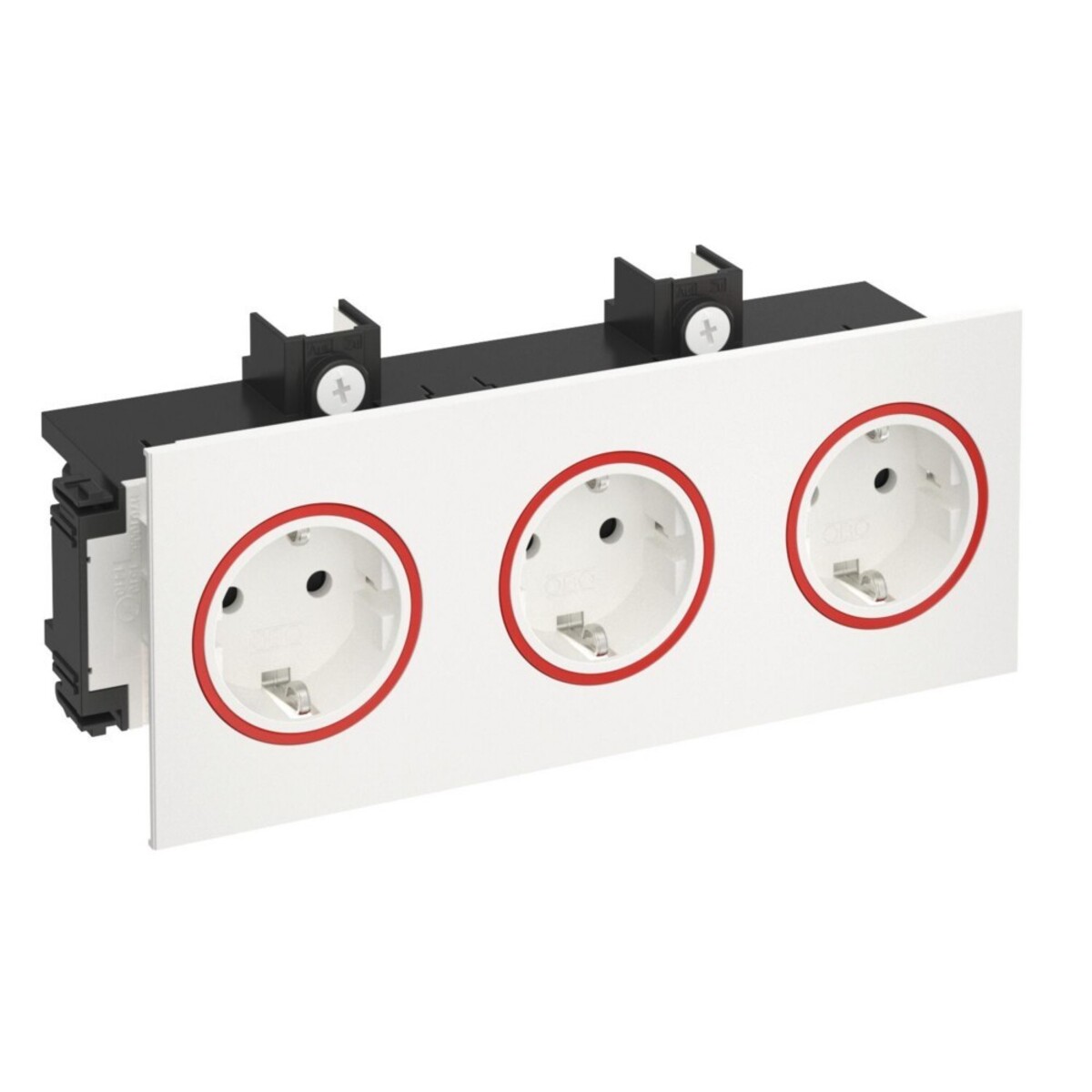 Rehau Steckdose 3-fach BRK 3STD rws/rt 6121036 von Rehau