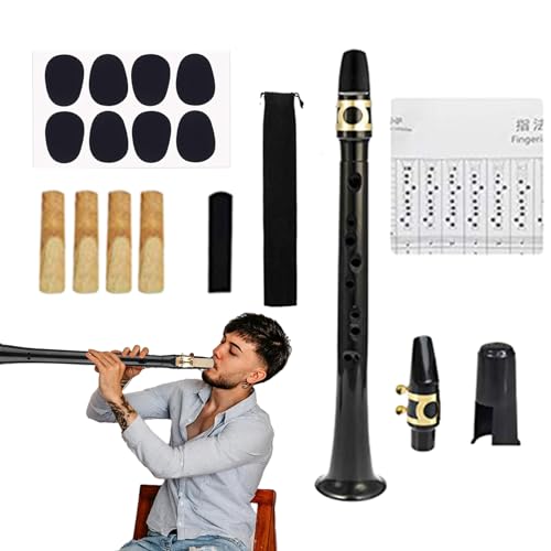 1/2 Set Saxophone, Portable Small Saxophone Instrument, for Beginners and Professional Artists | with 4 Reeds,8 Teeth Pads, Carry Bag, Woodwind Instrument, Suitable for Beginners, Easy to Play von Rehmanniae