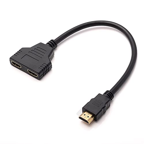 Rehomy HDMI-kompatibles Kabel 1080P 1 in 2 Out Splitter Kabel Adapter 1 Quelle auf 2 Displays von Rehomy