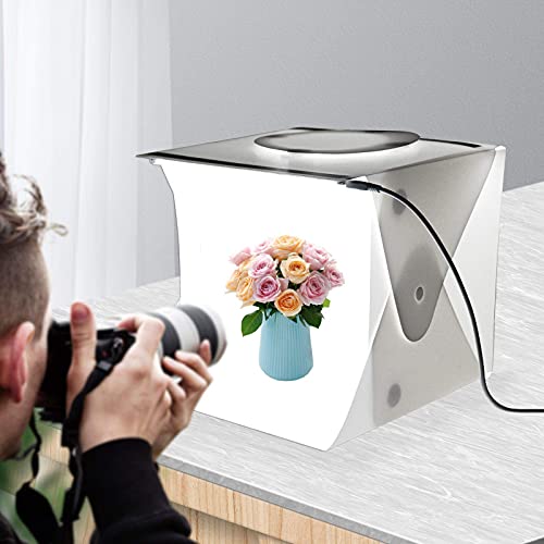 Rehomy Tragbare Fotografie-Lichtbox, Mini-Fotostudio-Lichtbox, Fotoshooting-Zelt-Set, Fotostudio-Box mit Dual-LED-Lichtstreifen, 6 Hintergründe Rehomy Tragbare Fotografie-Lichtbox, Mini-Fotostudio-Lichtbox, Fotoshooting-Zelt-Set, Fotostudio-Box mit Dual-LED-Lichtstreifen, 6 Hintergründe von Rehomy