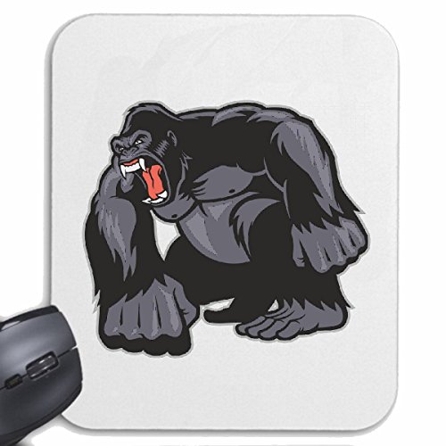 Mousepad (Mauspad) BÖSER Gorilla Monkey Schimpanse AFFE Gorilla SILBERRÜCKEN MENSCHENAFFE Charly AFFEN King Kong für ihren Laptop, Notebook oder Internet PC in W von Reifen-Markt