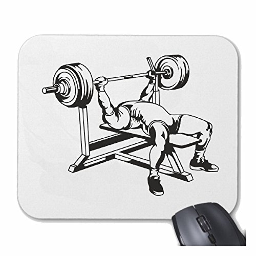 Mousepad (Mauspad) Bodybuilder MIT GEWICHTEN Bodybuilding Gym KRAFTTRAINING FITNESSSTUDIO Muskelaufbau NAHRUNGSERGÄNZUNG Gewichtheben Bodybuilder für ihren Laptop, Notebook oder Internet PC von Reifen-Markt