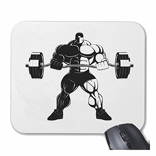 Mousepad (Mauspad) Bodybuilder MIT GEWICHTEN Bodybuilding Gym KRAFTTRAINING FITNESSSTUDIO Muskelaufbau NAHRUNGSERGÄNZUNG Gewichtheben Bodybuilder für ihren Laptop, Notebook oder Internet PC von Reifen-Markt