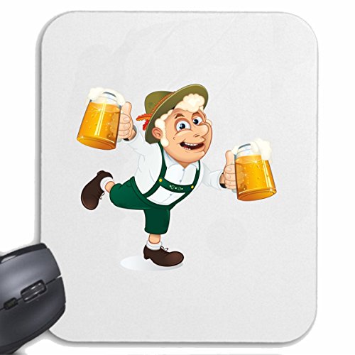 Mousepad (Mauspad) Oktoberfest München Wiesn Junggesellenabschied Volksfest Hofbräu Reeperbahn für ihren Laptop, Notebook oder Internet PC .. in Weiß von Reifen-Markt