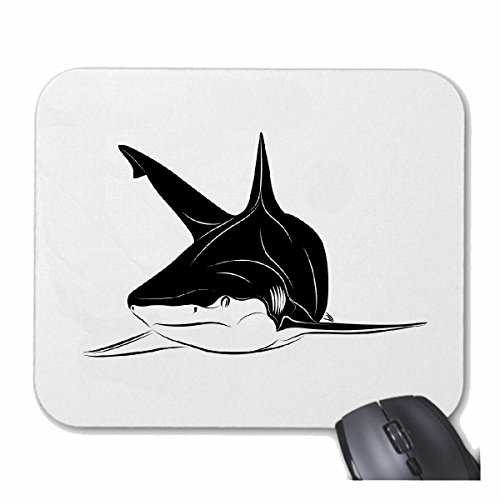 Mousepad (Mauspad) WEIßER HAI HAI HAIFISCH Shark Attack WEIßER HAI KATZENHAI SANDHAI TIGERHAI für ihren Laptop, Notebook oder Internet PC .. in Weiß von Reifen-Markt