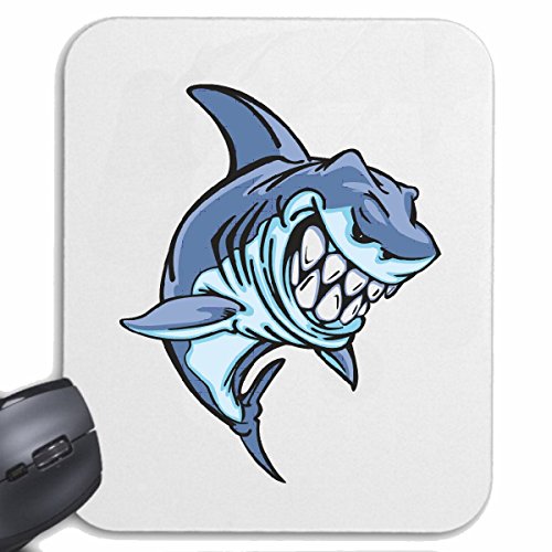 Mousepad (Mauspad) WEIßER HAI HAIFISCH HAI HAIFISCH Shark Attack WEIßER HAI KATZENHAI SANDHAI TIGERHAI für ihren Laptop, Notebook oder Internet PC in Weiß von Reifen-Markt