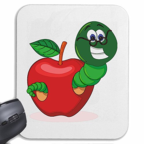 Mousepad "GEEK NERD Smiley Smiley mit Big Brille" Smileys Smilies Android iPhone Emoticons IOS SA Smile Emoticon App "für Ihren Laptop, Notebook oder PC Internet.. (mit Windows, Linux, etc.) in weiß von Reifen-Markt
