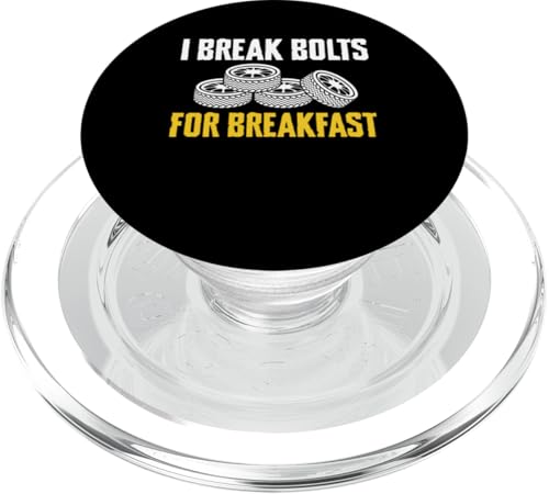 I Break Bolts For Breakfast Tire Guy Changing Tires PopSockets PopGrip für MagSafe von Reifenmonteur Reifen Wechseln Reifenmann