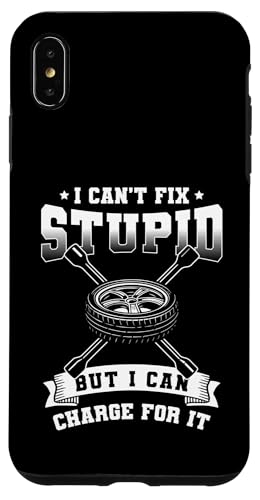 I Cant Fix Stupid But I Can Charge For It Tire Guy Hülle für iPhone XS Max I Cant Fix Stupid But I Can Charge For It Tire Guy Hülle für iPhone XS Max von Reifenmonteur Reifen Wechseln Reifenmann