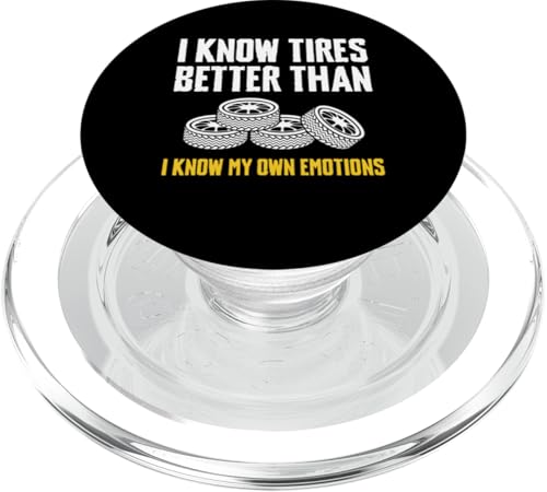 I Know Tires Better Than Tire Guy Changing Tires PopSockets PopGrip für MagSafe von Reifenmonteur Reifen Wechseln Reifenmann