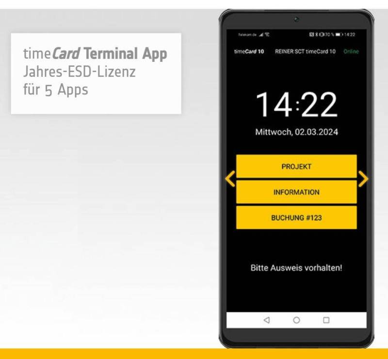 REINER SCT timeCard 10 Terminal APP 5 Geräte 1 Jahr Laufzeit von Reiner SCT