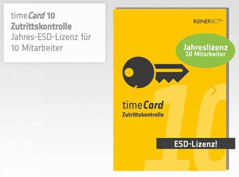 REINER SCT timeCard 10 ZuKo 10 MA 1 Jahr Laufzeit von Reiner SCT