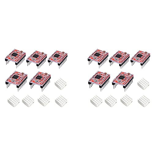 Reinscer 10 Stücke A4988 Stepstick Schrittmotortreibermodul mit KüHlkörper für 3D Drucker Reprap Geeignet Reinscer 10 Stücke A4988 Stepstick Schrittmotortreibermodul mit KüHlkörper für 3D Drucker Reprap Geeignet von Reinscer