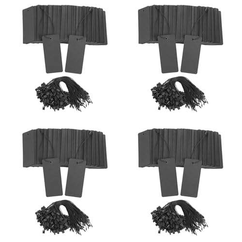 Reinscer 1600 Set Schwarze Preisschilder mit Schnur, GeschenkanhäNger mit Sicherheitsnadeln, Individuelle KleidungsanhäNger, Schwarze HäNgeetiketten Aus Kraftpapier Reinscer 1600 Set Schwarze Preisschilder mit Schnur, GeschenkanhäNger mit Sicherheitsnadeln, Individuelle KleidungsanhäNger, Schwarze HäNgeetiketten Aus Kraftpapier von Reinscer